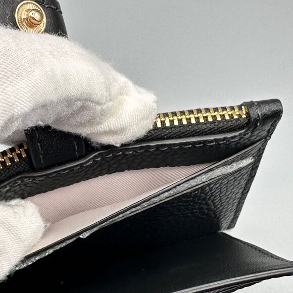 Kate Spade KH156 Knott Zip Card Holder Black Pebbled Leather Gold Hardware NWOT - Picture 12 of 15